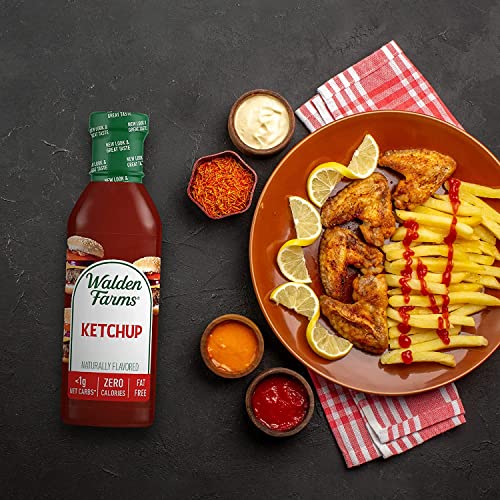 Walden Farms Ketchup 12 Oz. Bottle (Pack Of 6) Fresh & Delicious Salad Topping - 0G Net Carbs Condiment, Kosher Certified - Perfect For Fries, Burgers, Meatloaf, Pizza, Hotdogs And More #TOP5