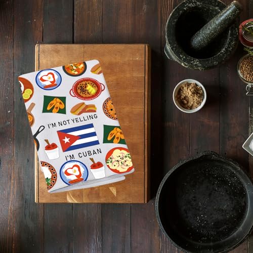 Torchon à vaisselle drapeau cubain anti trace pour verres - 8