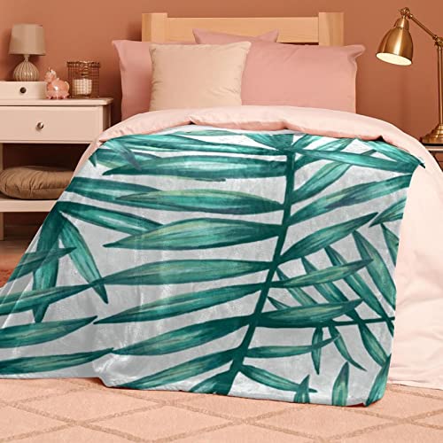 Couverture de lit feuilles vertes modernes et design tropical - 8