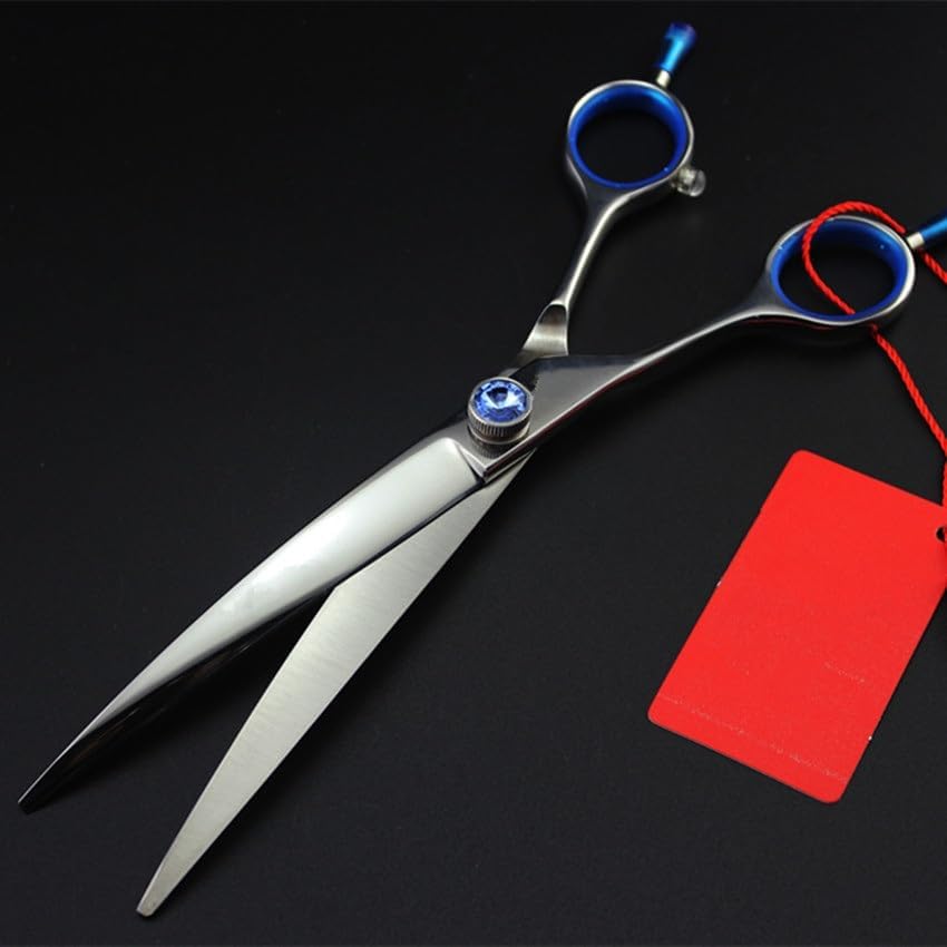 MAYiT Dog Grooming Scissors Shears, 4PCS Left Handed Japan 7 Inch Pet Dog Grooming Hair Scissors Cutting Shears Pet Thinning Barber Tools Hairdressing Scissors Kit, Set With Bag, MAYiT12585