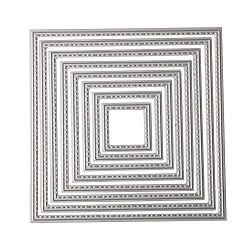 DIY Metal Scrapbook Cutting Dies - Embossing Stencil and Template for Kid's Creative Arts Crafts Supplies, Card Supplies, Wedding and Party Decorations (Square Frame)