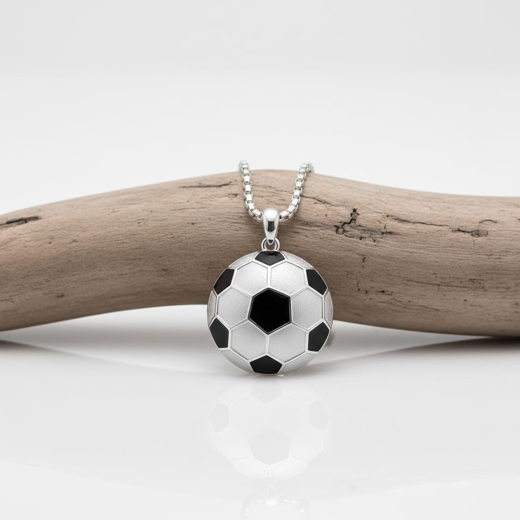 Baseball/Soccer/Football/Hockey Necklace 925 Sterling Silver Sport Pendant Jewelry Gifts for Men