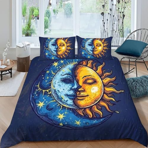 Housse de couette double anti-plis en microfibre Dimanche Bedding 200x200cm imprimé 3D filles - 3