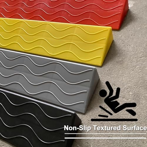 10.5cm Rise Plastic Threshold Ramp for Wheelchairs, Robots & Luggage - 100x10x4.5cm Indoor Doorway Access Ramp, Gray, Perfect for Mobility Aids & Easy Navigation