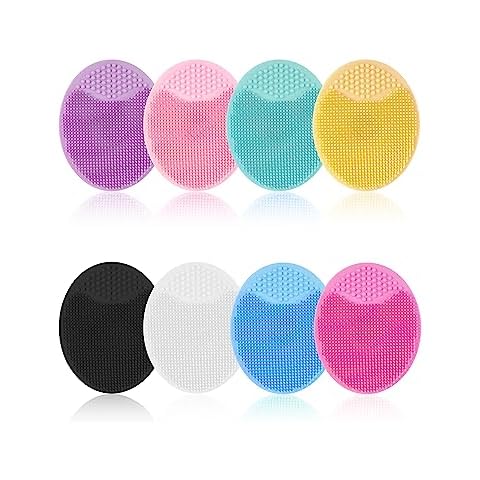 Face Scrubber, 8 PCS Silicone Face Scrubber Exfoliator for Women, Face Cleansing Brush Blackhead Acne Pore Pad for Deep Cleaning Skin Care Cover