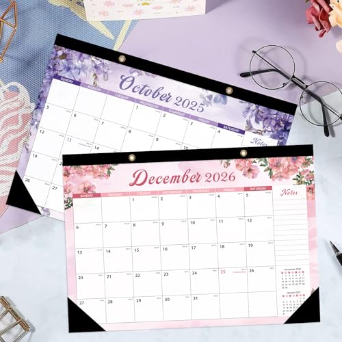 Image of ZTX Desk Calendar 2026-2027 Calendar Large 17 inchx12 inch Jan.2026-Jun.2027 Floral