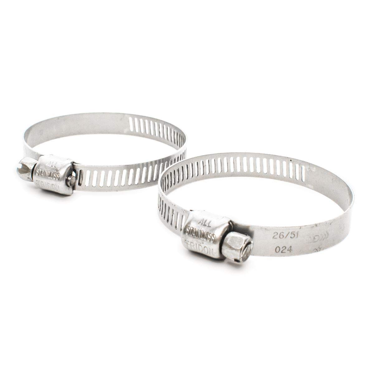Pisces 2 Pack - 35-51mm Stainless Jubilee Clips to Fit 40mm Hose