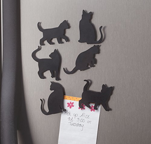 Fox Valley Traders Cat Silhouette Fridge Magnets, Set Of 6, Black, One Size Fits All #TOP1