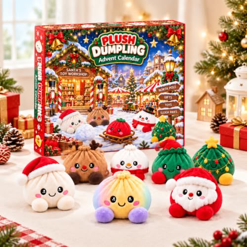 Christmas Plush Dumpling Advent Calendar 2026, 24 Days Countdown Calendar, Festive Holiday Gift Adults - image 2