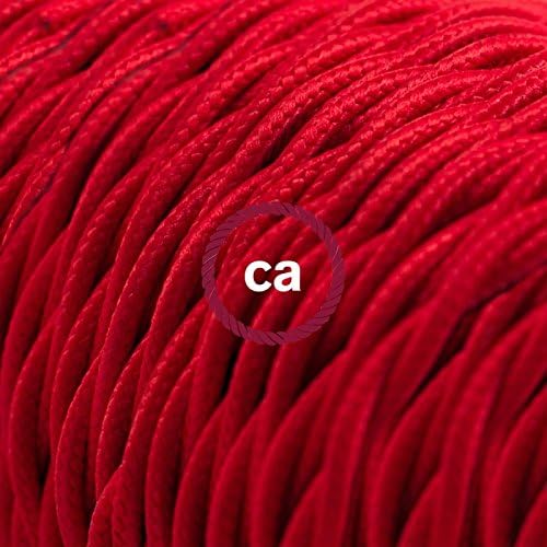 CA Creative Cables Red Rayon Covered Twisted Electric Cable 2x18 AWG - TM09-100ft, 2 x 18 AWG