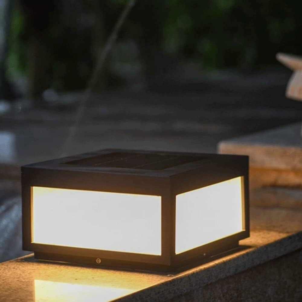Zewnętrzne solarne lampy kolumnowe – prosta lampa słupkowa do oświetlenia ogrodu, bramy, ogrodzenia i ścieżki