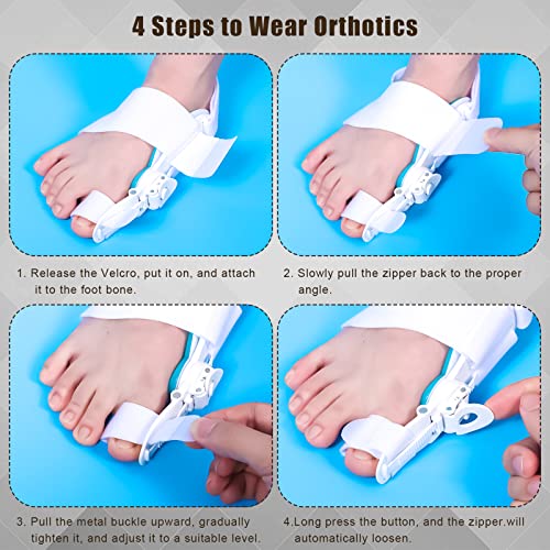 Adjustable Bunion Splint, Bunion Support For Woman And Man Toe Corrector With Toe Separator Day & Night Wearing Toe Brace For Bunion Relief (White, 1 Piece) #TOP4