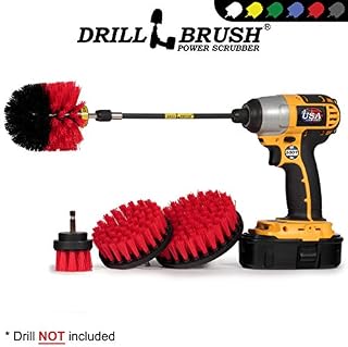 Drillbrush - Stiff Bristle Power Scrubber Cleaning Kit with Extension – Patio