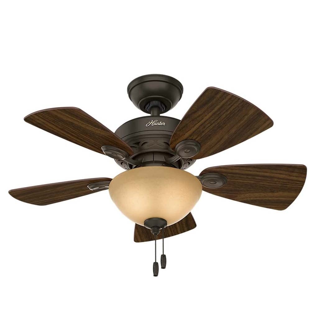 Hunter Fan Company 52090 Hunter Watson Indoor ceiling Fan with LED Light and Pull Chain Control, New Bronze finish