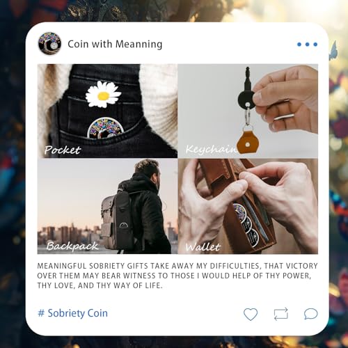 delicate 7 year sobriety coin - recovery butterfly tree of life aa coins - seven year na ha aa chips and medallions - 1-62 years living clean narcotics alcoholics anonymous gifts for men women