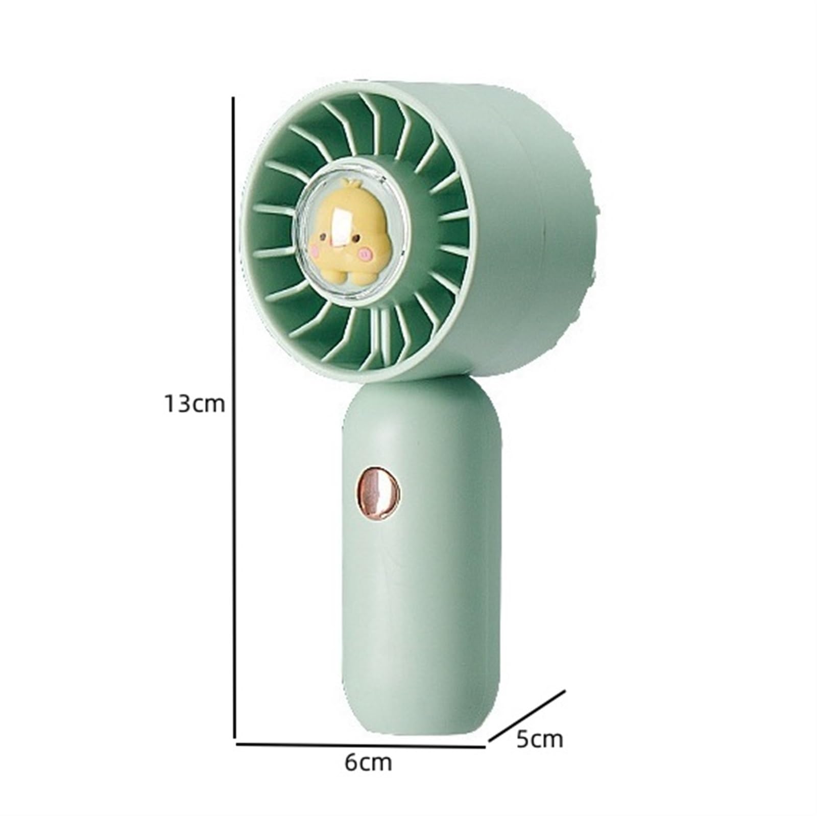 Mini ventilateur portable – Chargement USB sans fil, ventilateur de bureau vert pour la maison, les voyages et le bureau – Solution de refroidissement personnelle compacte et légère