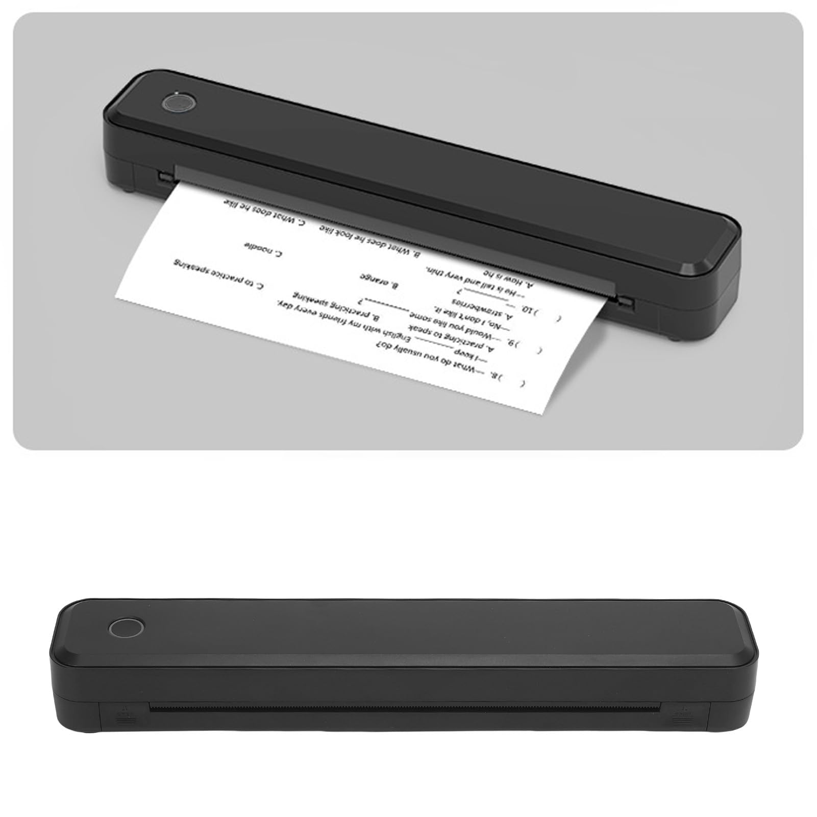 Jeffergarden Stampante Portatile Wireless per Stampante Termica Senza Inchiostro da Viaggio 203 DPI Larghezza di Stampa 208 Mm per Carta 8,5x11 Pollici US Letter A4 A5