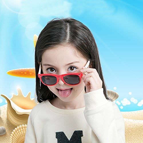 Miniatura 5 de Lentes de sol para niños pequeños, de plástico, polarizados, flexibles, para niños y niñas de 2 a 10 años.