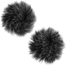 Outdoor Microphone Furry Windscreen Muff for Most Lavalier Microphones Lapel Headset Microphone Cover 2 Pack