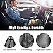 Sylvil Car Shift Knob Dust Cover, Gear Shift Knob Cover for Protection, Leather Manual/Automatic Shifter Shift Boots Cover, Decorate Car Interior, Universal Car Accessories (Black PU)