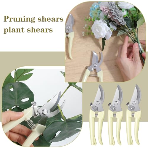 12 Tijeras florales de acero inoxidable para jardinería miniatura 7
