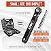 ZOOI Ratchet Screwdriver Set, EDC Gear Tool Pocket Ratcheting Screwdriver Mens Stocking Stuffers Dad Gifts for Men, Stocking Stuffers for Men 90 Degree Right Angle Screwdrivers Mini Ratchet Set