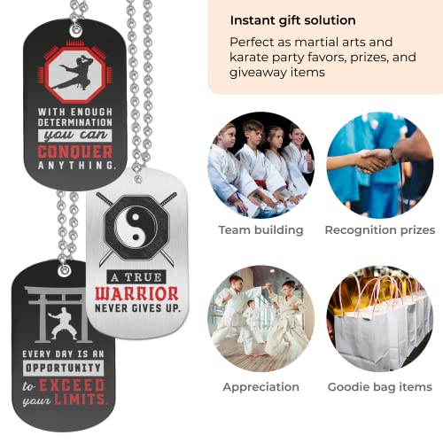 Inkstone Martial Arts Dogtag Necklaces | Wholesale Bulk Pack of 1 Dozen | Karate Party Favors Gifts Uniform Supplies for MMA Judo Taekwondo Juijitsu Aikido Mixed Martial Arts4