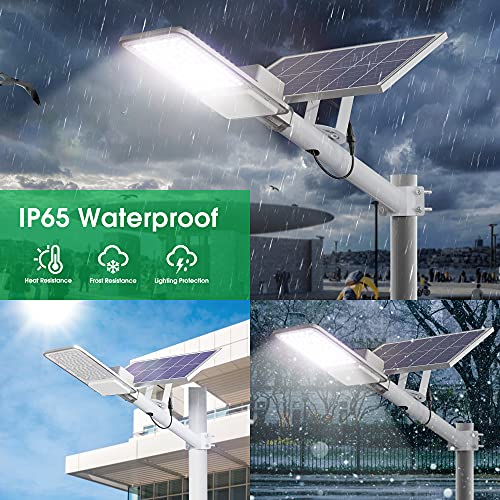 Bryopath 500W Solar Parking Lot Lights, Solar Street Lights Outdoor 18000Lm With Dusk To Dawn, Remote Control, 6000K Extremely Bright Flood Lighting For Playground Basketball Court #TOP3