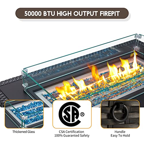 GYUTEI-Fire-Pit-TableFire-Pits-for-Outside-Propane44in-50000-BTU-Auto-Ignition-Gas-Fire-Table-w-CSA-CertificationOutdoor-Fire-Pit-for-Garden-PatioBlack