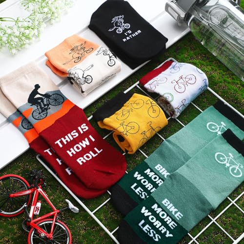Zoooyawn 6 Pairs Funny Cycling Socks