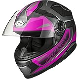 motorradhelm pink matt ECE 22.05 Geprüft Shox Sniper Spear Motorrad Helm M Matt Pink