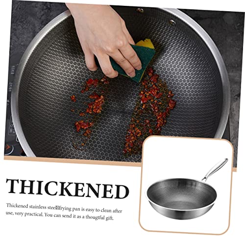 Wok de acero inoxidable con superficie antiadherente panal miniatura 5