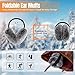 Fuzzy Ear Muffs Winter Women Fashion Women'S Earmuffs Fuzzy Ear Muffs For Winter Men Ear Warmers For Men Thick Head Wraps For Playing Snow, Black White