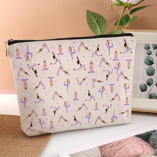 Yoga Gifts for Women Makeup Bag Yoga Accessories Organizer Pouch Yoga Lovers Birthday Christmas Gift Cosmetic Travel Bag for Yoga Instructor Pilates Teacher Gym Lovers4