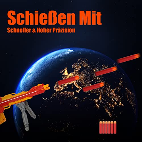 Airlab 60er Darts Pfeile für Nerf 9,5cm Zubehör, Refill Darts Foam Pfeile Munition Bullets,Rot