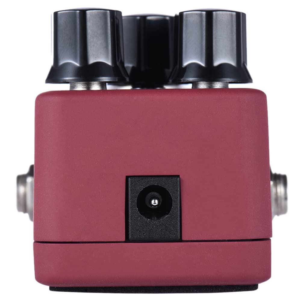 Tono di Distorsione Classica, Pedale di Design a 2 Stadi di Distorsione Vera Bypass Ac, Mini Pedale in Lega di Alluminio Portatile, Cuscinetti in Gomma Anti -skid, Indicatore a