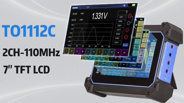 Image of Hantek Tablet Oscilloscope 2CH Built-in Multimeter Function 8M Storage Depth with 7 inch TFT Touch Screen(TO1112C /110MHz Bandwidth)