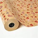 Total de Metros/Bobina: 100 Metros. Envuelve todos tus regalos de San Valentín con este papel con diseño de corazones.