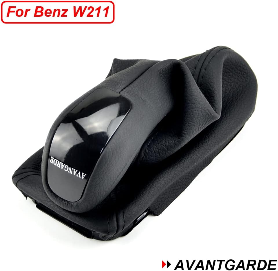 Automatic Gear Shift Knob Lever Shifter Stick Leather Gaiter Boot Cover Case Car Styling Accessories Compatible with Be-nz W211-AVANTGARDE