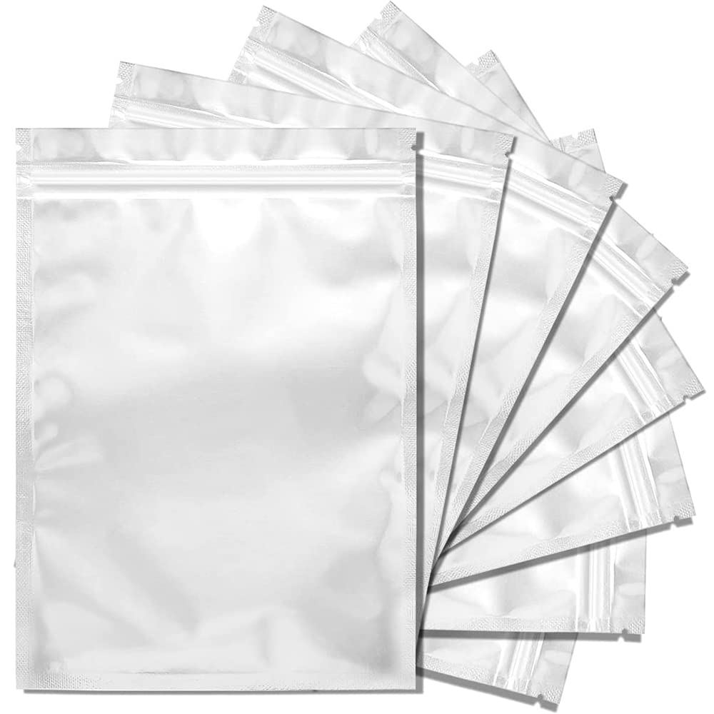 50 Pack 1 Gallon Mylar Bags, 8 Mil 10" x 14" Ziplock Long Term Food Storage Resealable Bags