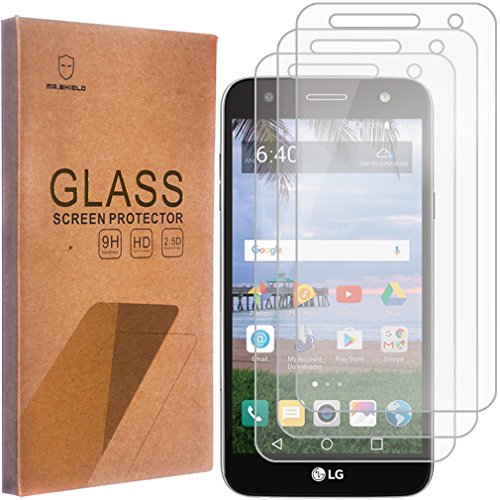 [3-Pack]- Mr.shield Designed For Lg Fiesta Lte [Tempered Glass] Screen Protector [0.3Mm Ultra Thin 9H Hardness 2.5D Round Edge] With Lifetime Replacement #TOP1