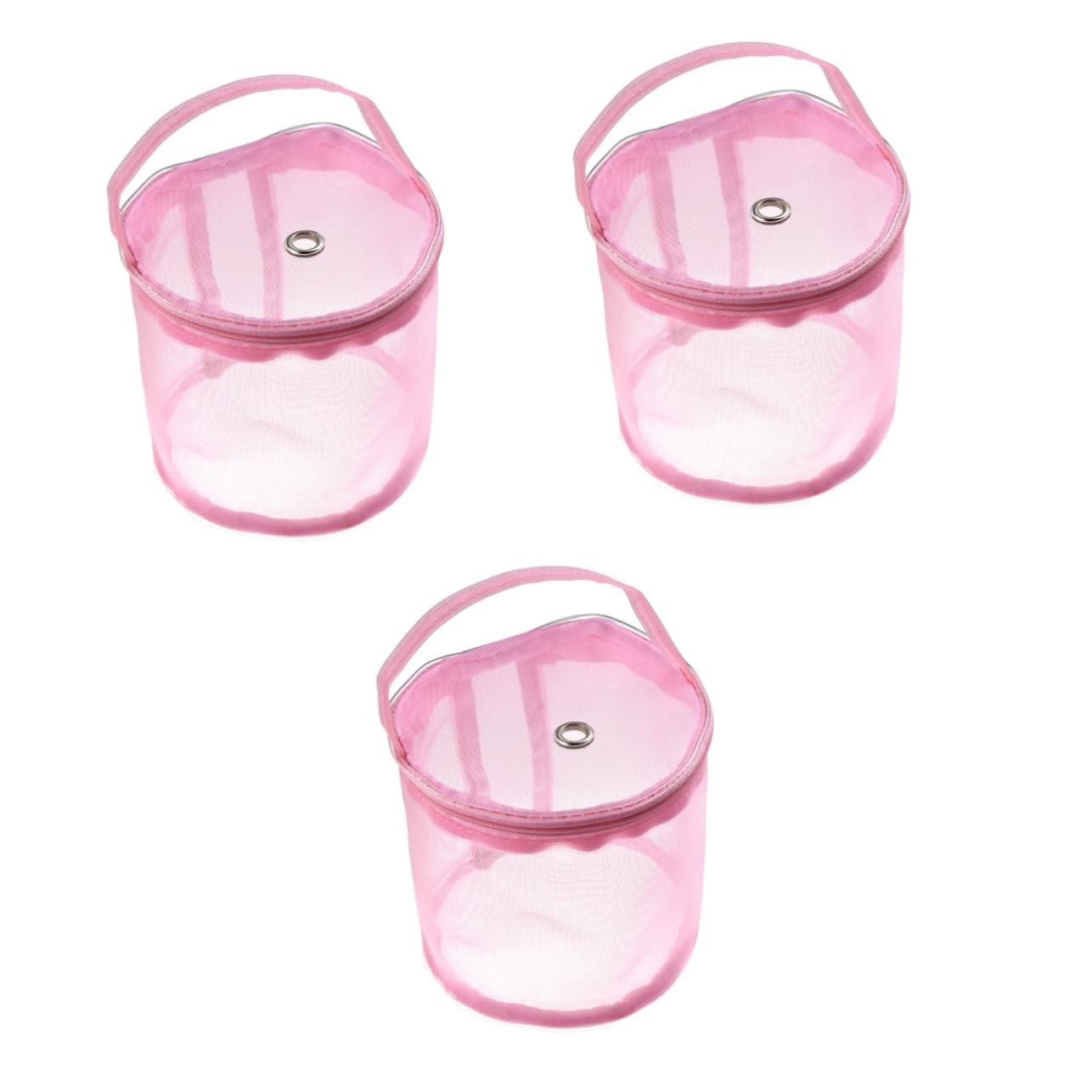 Alipis 3piezas Bolsa De Almacenamiento De Hilo Para Ganchillo Bolsa Organizadora De Nylon Asa Resistente y Duradera Pequeña Color Rosa