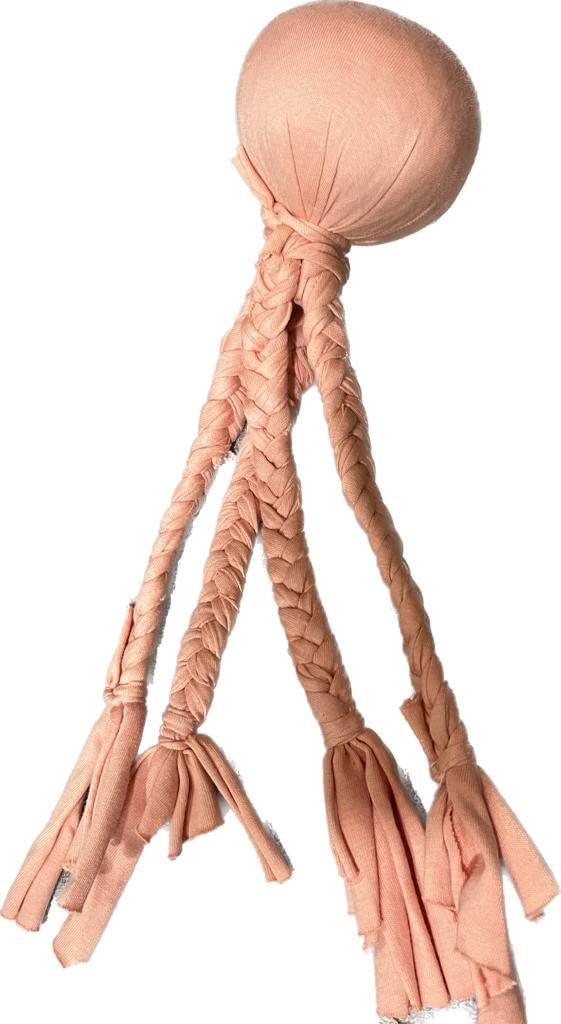 Tisser The Artisans Pet chew Rope Toy Octopus for Your Pets Color Peach