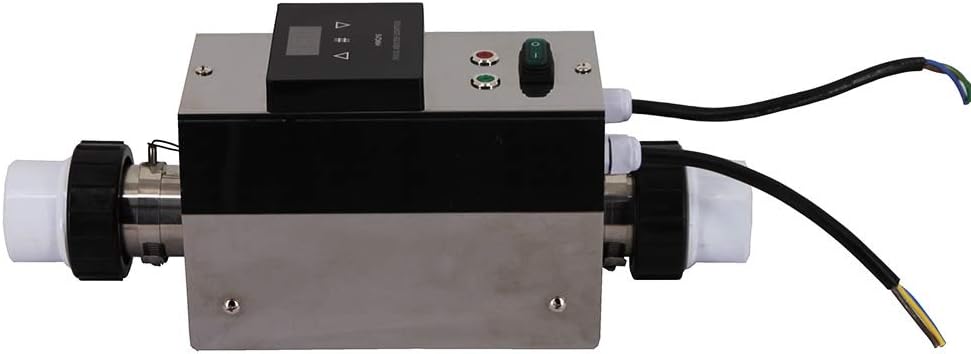 Niome 3KW Waterproof Electric Water Heater Thermostat with Touch Screen Temperature Control for Swimming Pool SPA with Circulatory System 220V 50/60Hz : Patio, Lawn & Garden