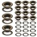 CRAFTMEmore 3/16" (5MM) Hole Size 100 Sets Antique Brass Bronze Metal Grommets Eyelets with Washers for Bead Cores, Clothes, Leather, Canvas (Antique Brass)