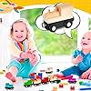 Halloscume 12 Pcs Unfinished DIY Wooden Trains Magnetic Unpainted Wooden Train Cars Toys for Railway Paint Project, Birthday Party Decorations Back to School Crafts Gifts Supplies (Classic) #5