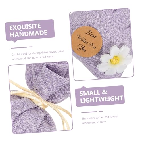 10 bolsas vacías rellenable de lino para lavanda 15.8x10.5 cm miniatura 3