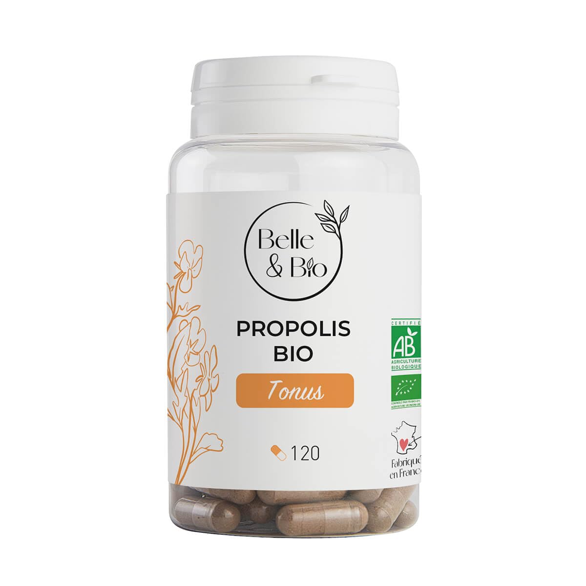CURE SAISONNIÈRE & TONUS - Propolis Bio certifiée Ecocert - 120 gélules - Cure 1 mois - Complément Alimentaire BELLE&BIO - Fabriqué en France