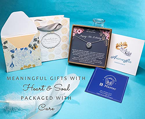 AnotherKiss Happy 13th Birthday Gifts for Girls, Sterling Silver Necklace Presents for 13 Year Old Girls, New Teen, Friendship CZ Jewellery, Bat Mitzvah Gift Ideas for Her - Image 6