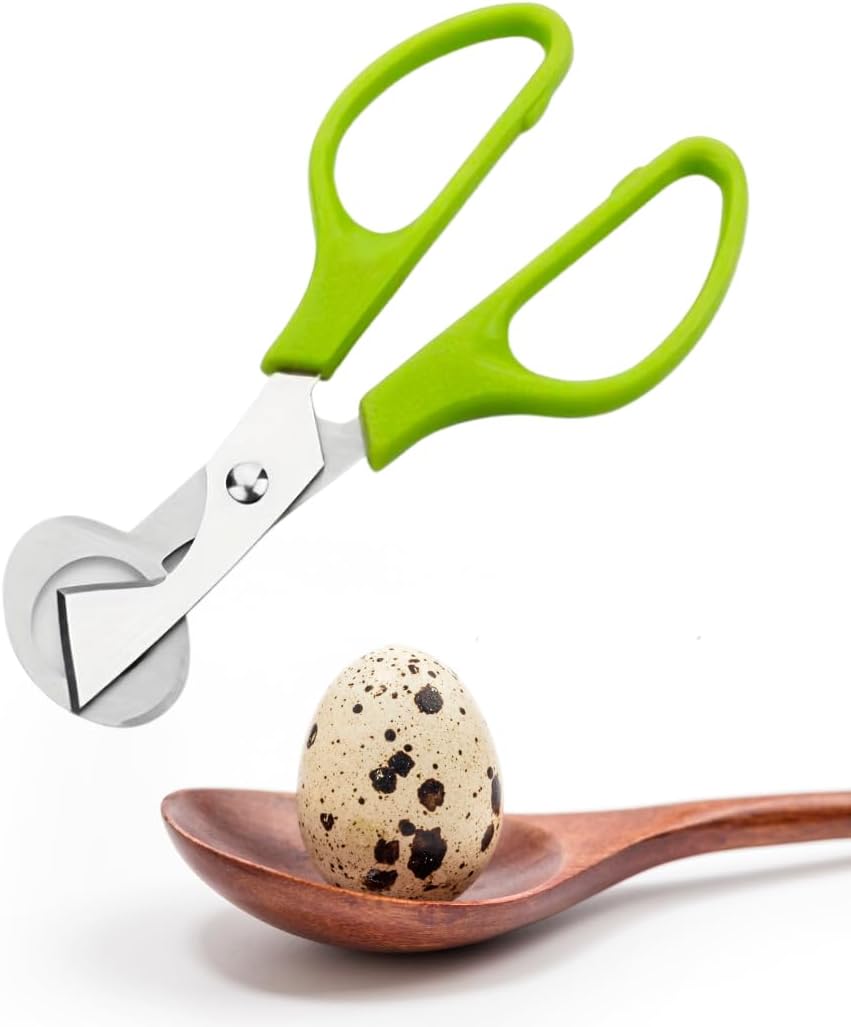 Egg Shell Opener Quail Egg Scissors, Precision Quail Egg Cutter with Ergonomic Handle, Stainless Steel for Clean Slicing, Ideal Kitchen Tool for Home Cooks and Chefs, Easy to Clean
